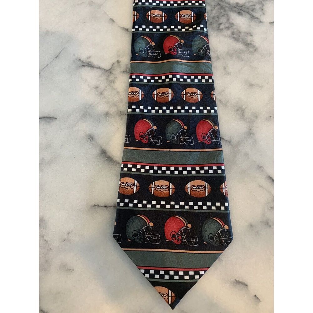 Steven Harris Handmade Football Helmet Tie Sports Teams Novelty